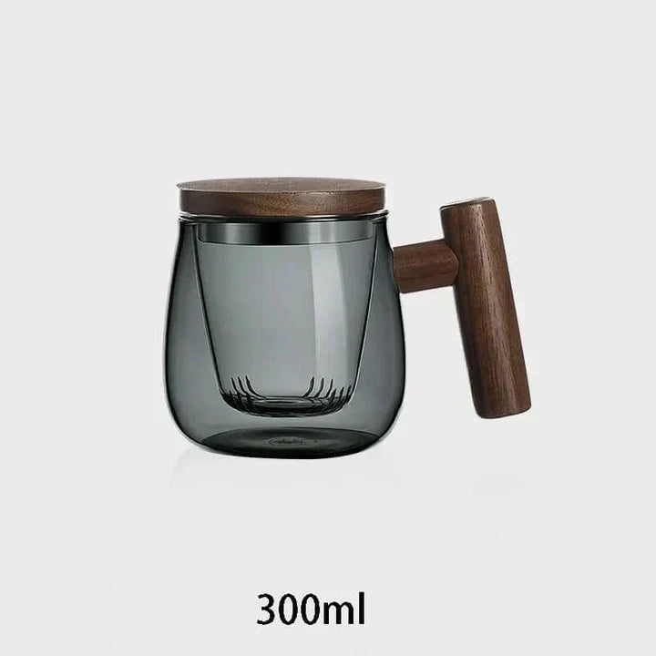 Ultramodern Glass Tea Cup with Filter and Lid