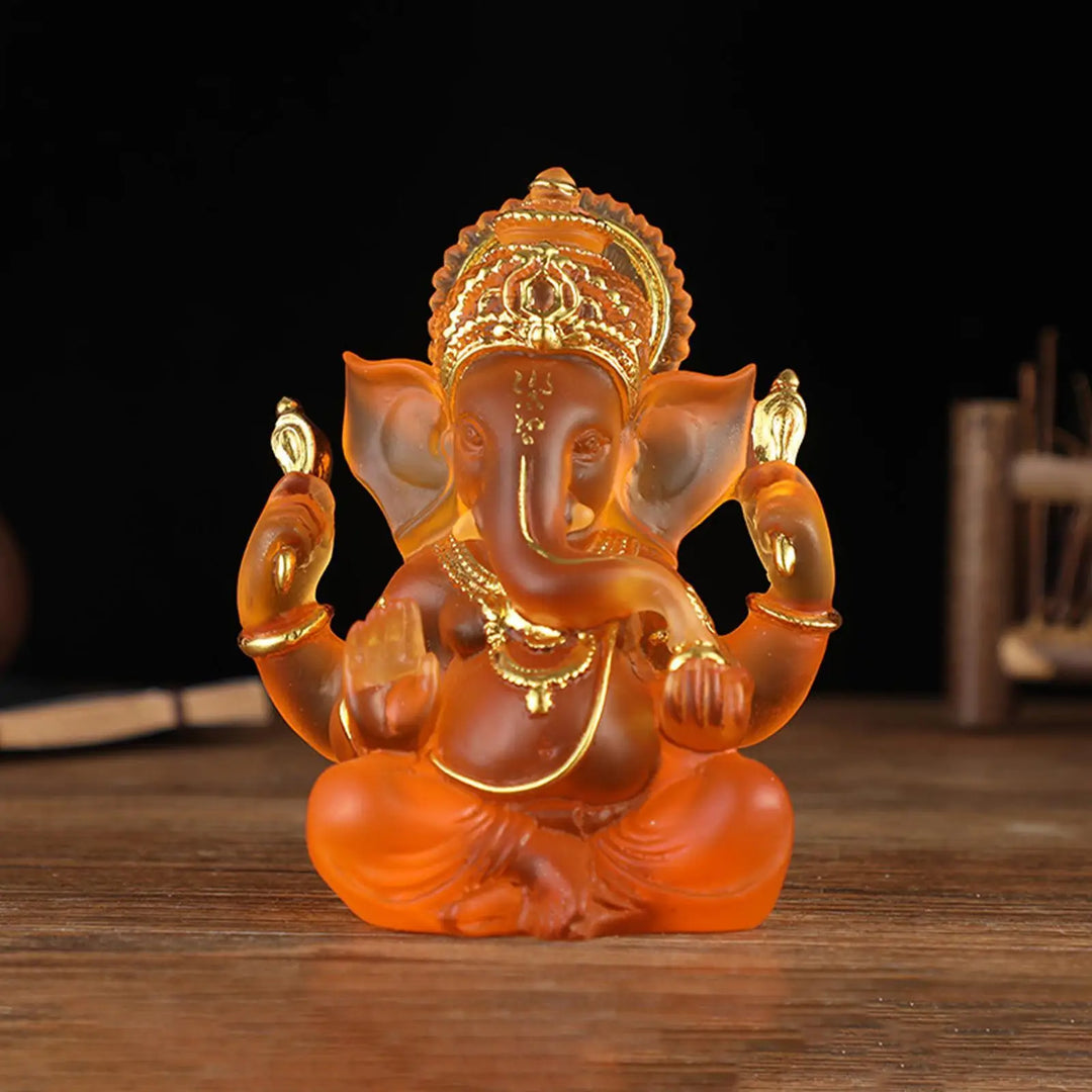 Rare coloured semi-transparent Ganesh statues for luck in your home