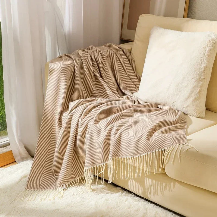 Nordic Stripe Throw Sofa Blanket