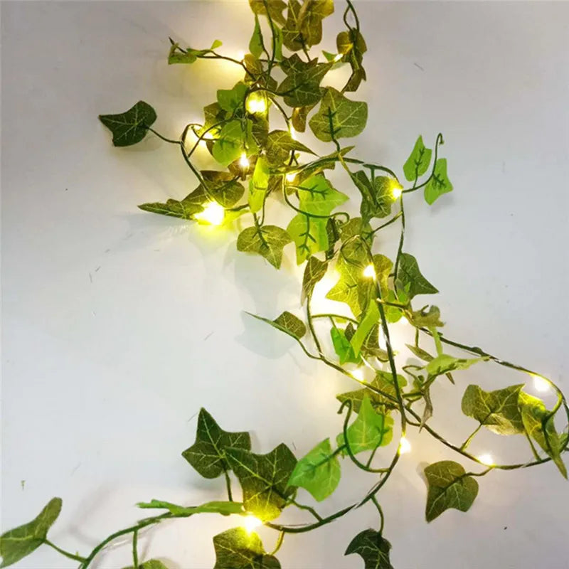 Garden vine LED string lights