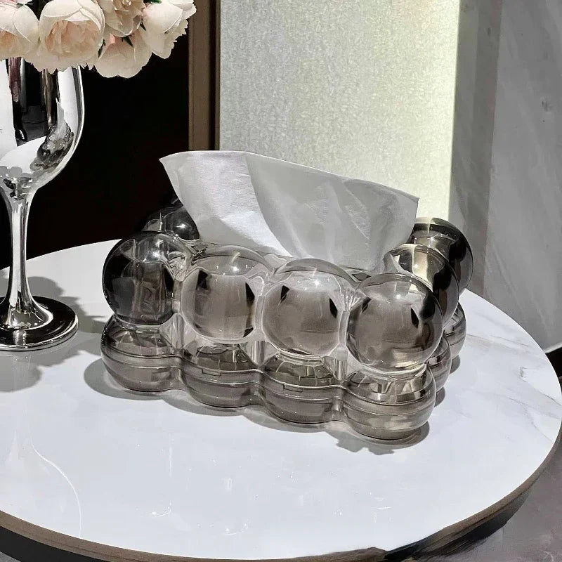 LumiScape Tissue Box – Sculptural Acrylic Design for Modern Elegance