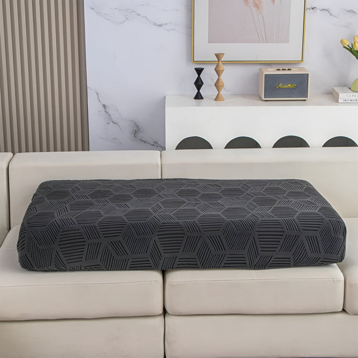 Jacquard Sofa Cover with Geometric Pattern – Soft &amp; Pet-Friendly | Perfect for Protection and Cozy Living Spaces |