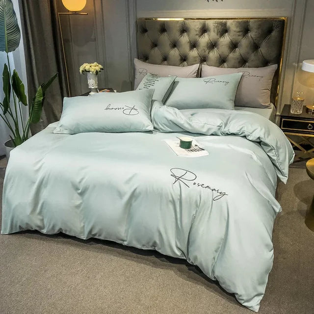 EmbroiLux Bedding - Elegant luxury duvet cover with embroidery design
