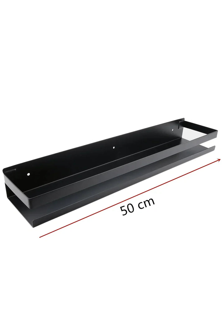 Modern black floating shelves