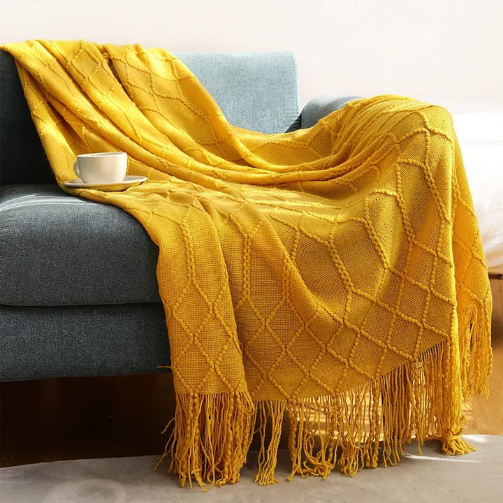 Nordic Style Dick Knitted Blanket