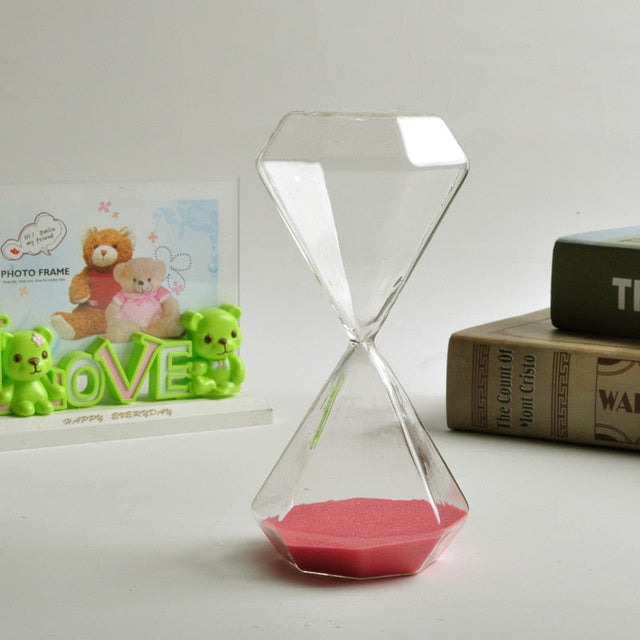 5–60 Minute diamond hourglass, hourglass, hourglass, children's gift, hourglass, home decoration, available in multiple colour options