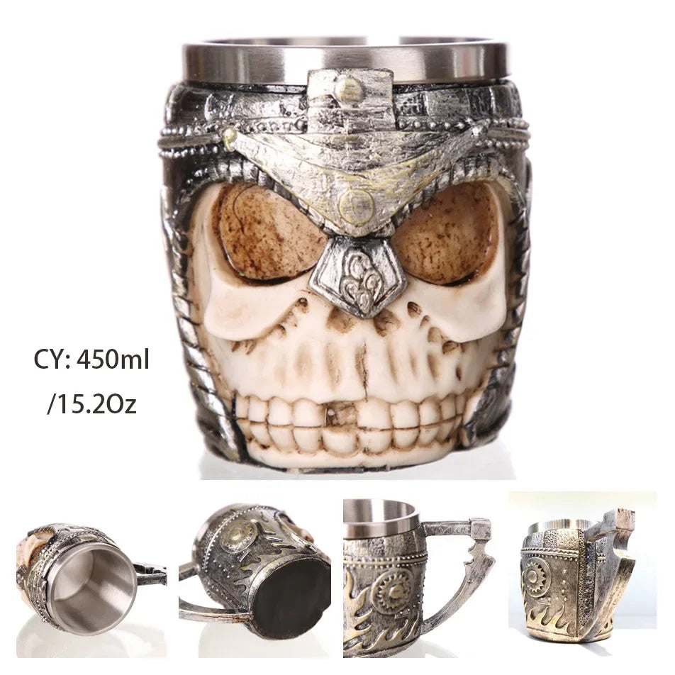 Medieval Dragon Resin Stainless Steel Mug as Coffee Mug or Tea Mug