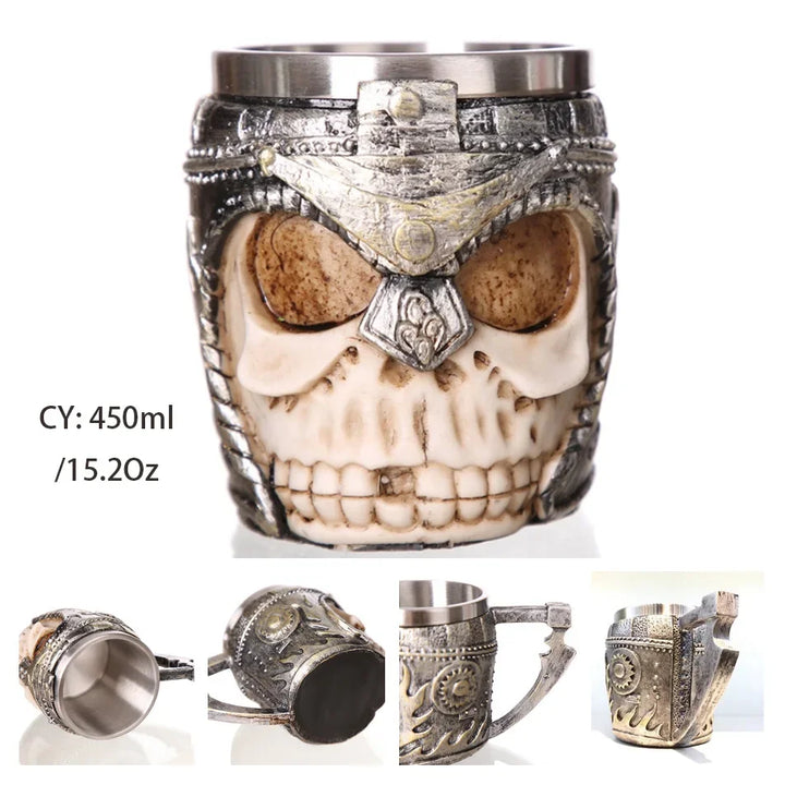 Medieval Dragon Resin Stainless Steel Mug as Coffee Mug or Tea Mug