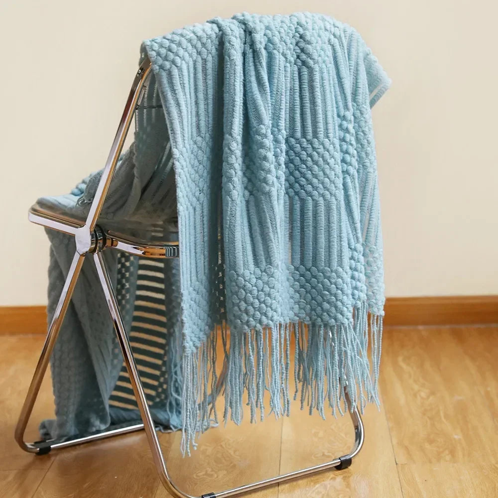 Nordic Style Dick Knitted Blanket