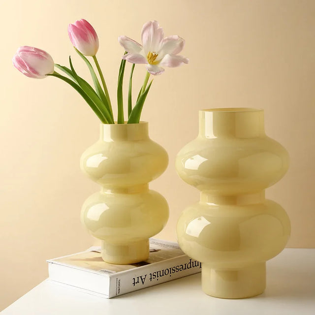 Chubby 2-stage glass vase