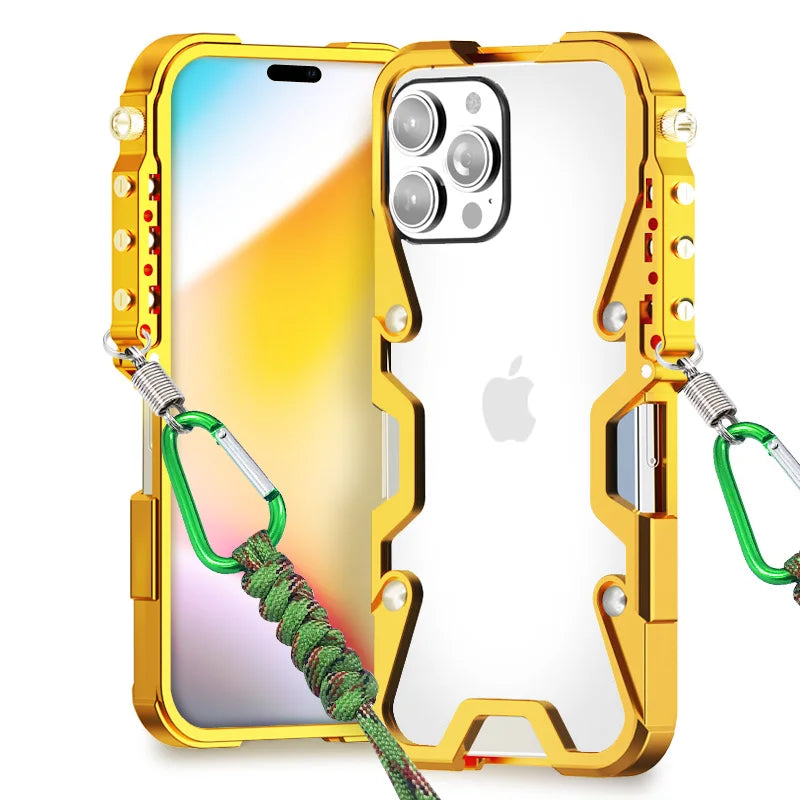 Tactical Grip Shockproof Alloy Frame iPhone Case