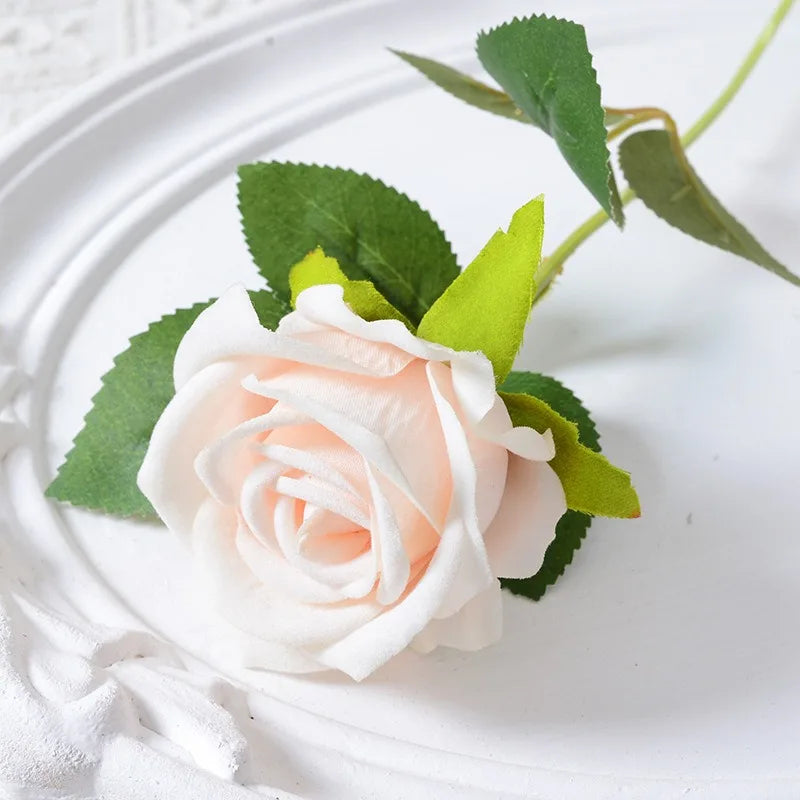 20 pieces Realistic Velvet Silk Rose Bouquet