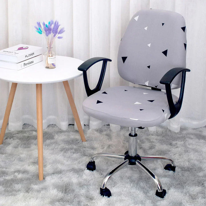 2-piece Split Office Rose Chair Covers