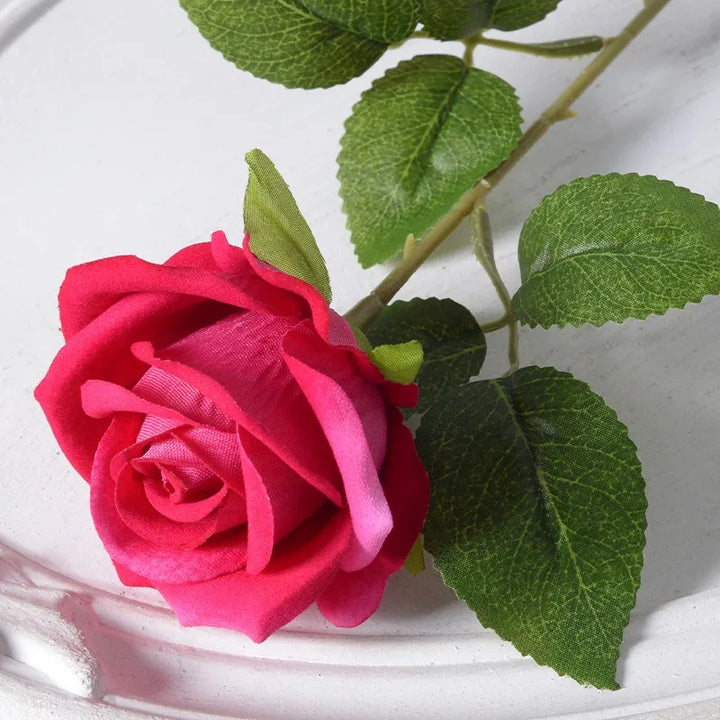 20 pieces Realistic Velvet Silk Rose Bouquet
