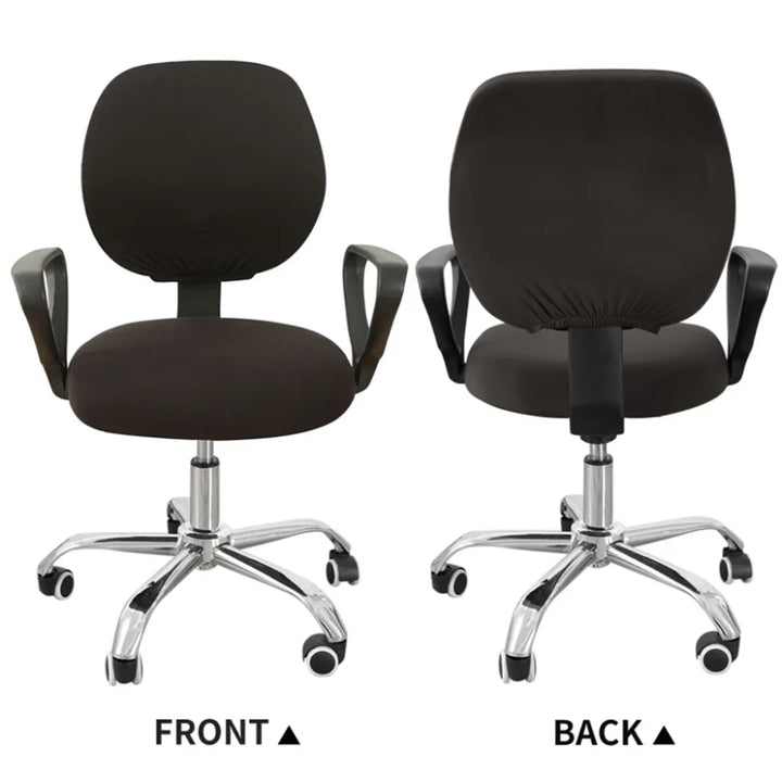2-piece Split Office Rose Chair Covers