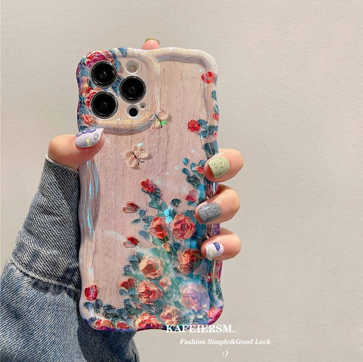 Blossom Glow Floral Pattern iPhone Case