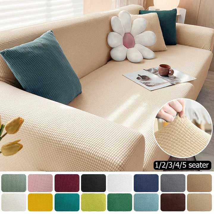 Sofalino Stretch | Elastic Sofa Cover | Jacquard Design | For 1–4 Seater &amp; L-Shape