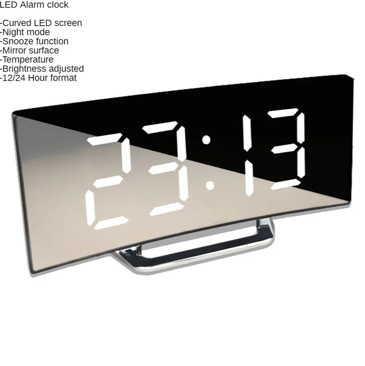 Curved Screen Digital Alarm Clock