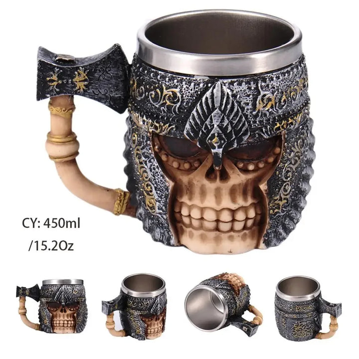 Medieval Dragon Resin Stainless Steel Mug as Coffee Mug or Tea Mug