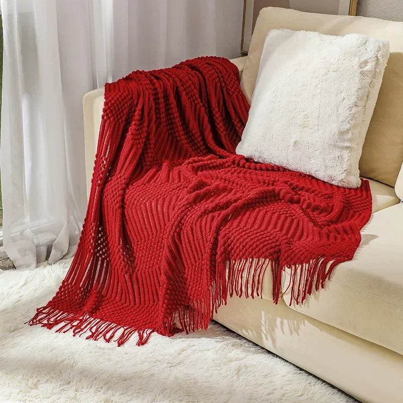 Nordic Style Dick Knitted Blanket