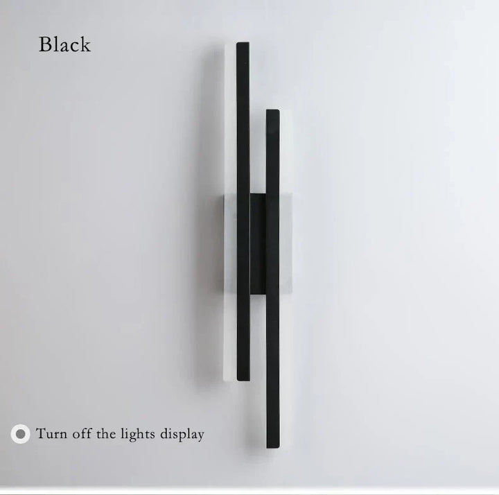 Modern LED Wall Lamp: Black/Gold Acrylic Room Decoration Light