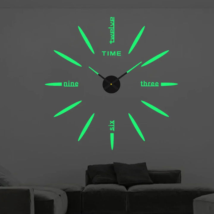 New large unique style acrylic wall clock
