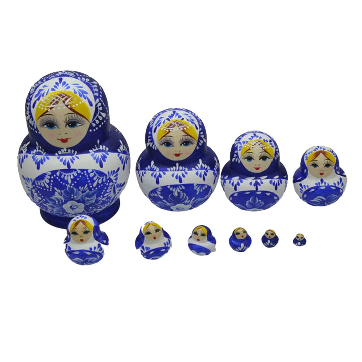 10 pieces/set wooden Russian matryoshka dolls