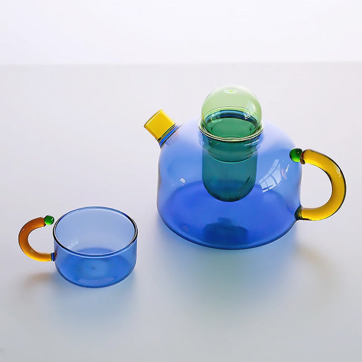 colourful glass tableware