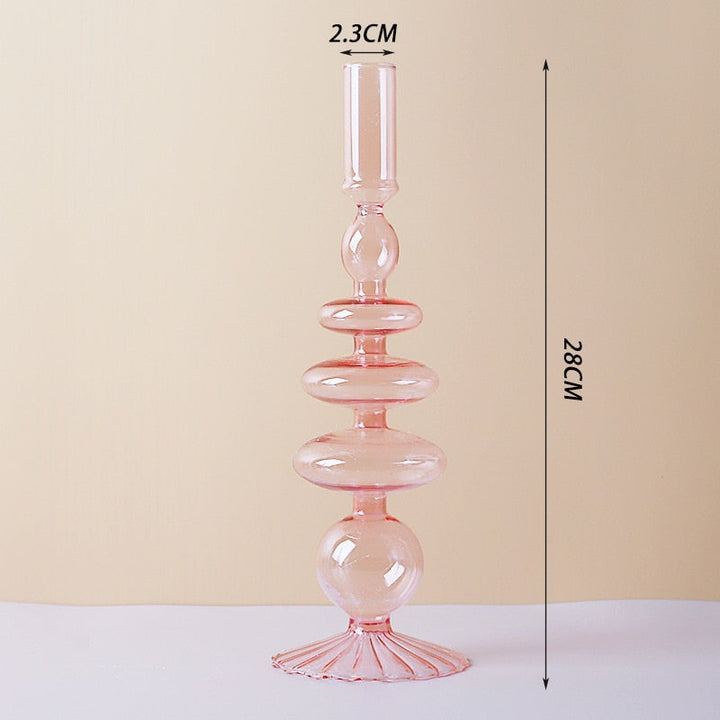 Lilac Candle Holder made of Glass
