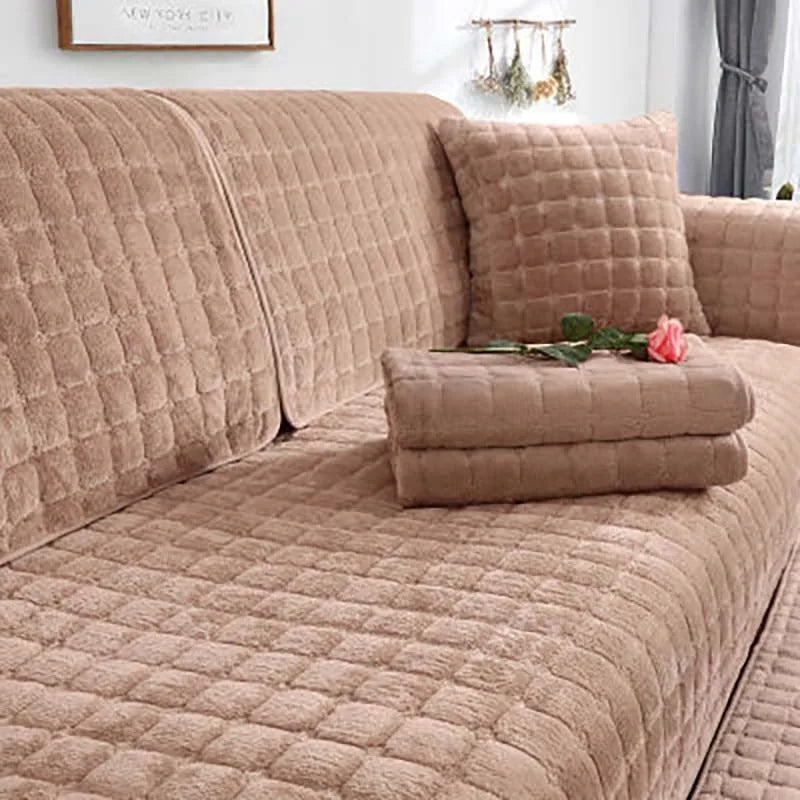 Cozy Soft Thick Plush Non-Slip Sofa Cover |