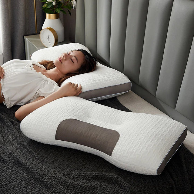 Elmvora | Hybrid Pillow for Back and Side Sleepers - Neck and Shoulder Support Pillow