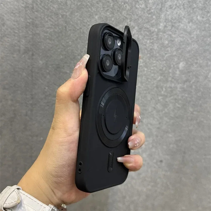 Magnetic Soft Wrist Bracket Lens Cover iPhone Case