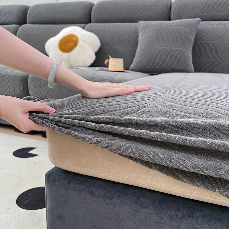 PlushSecure - Elegant Jacquard Sofa Cover for Non-Slip Comfort