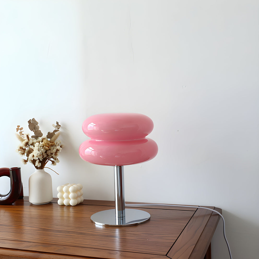 Italian Designer Glass Egg Tarts LED Table Lamp