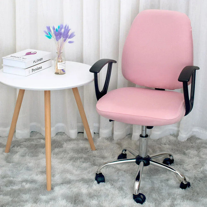 2-piece Split Office Rose Chair Covers