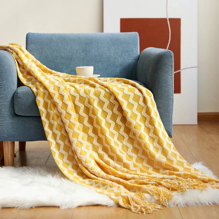 Nordic Style Dick Knitted Blanket