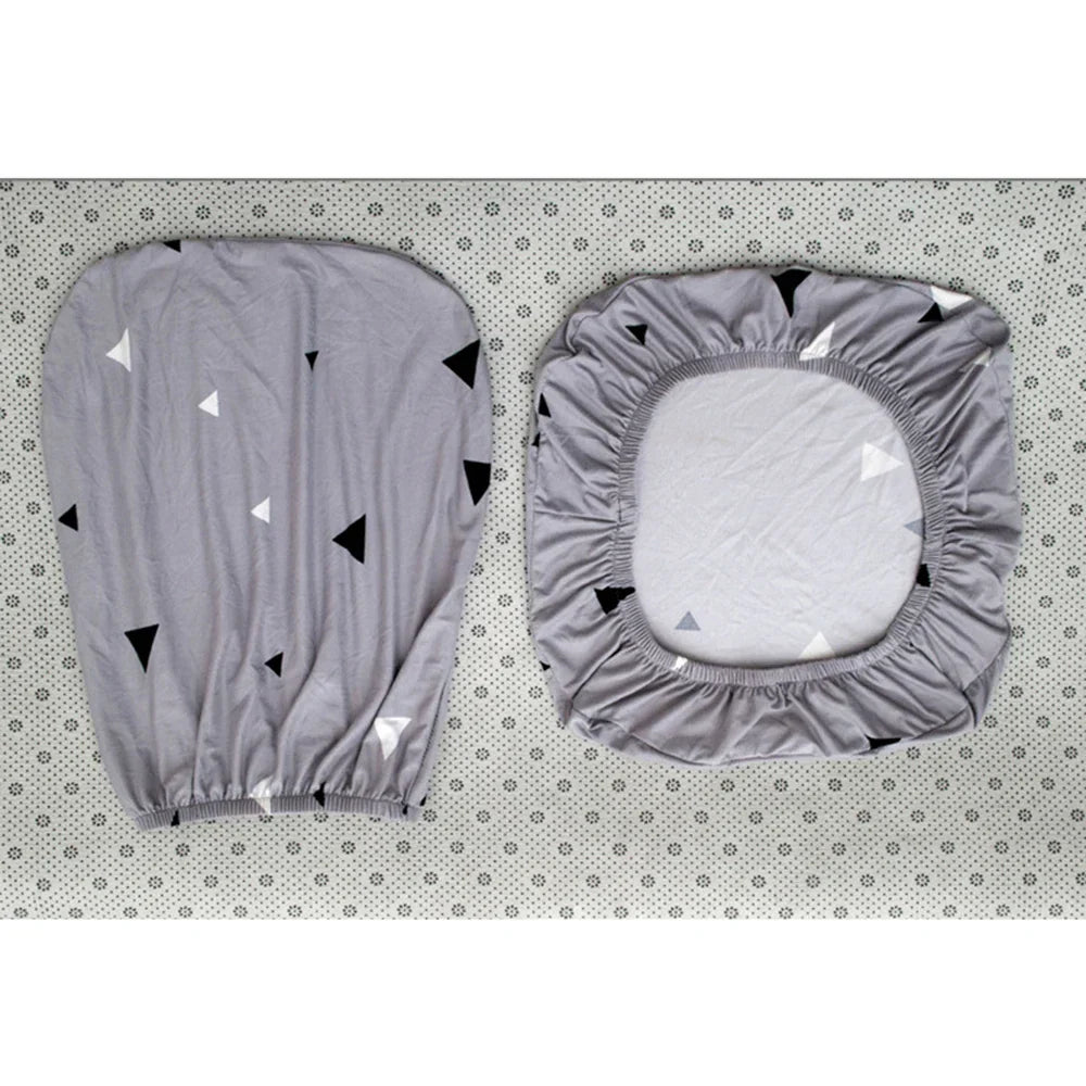 2-piece Split Office Rose Chair Covers