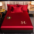 Solid colour Silk Bed Sheet