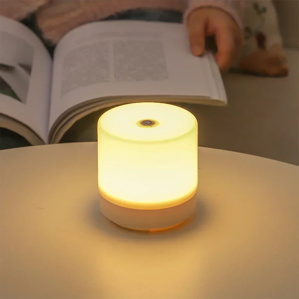 Creative USB Nightstand Lamp - Touch-Dimming LED Night Light for Bedroom &amp; Student Dormitory