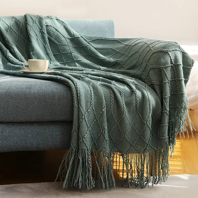 Nordic Style Dick Knitted Blanket