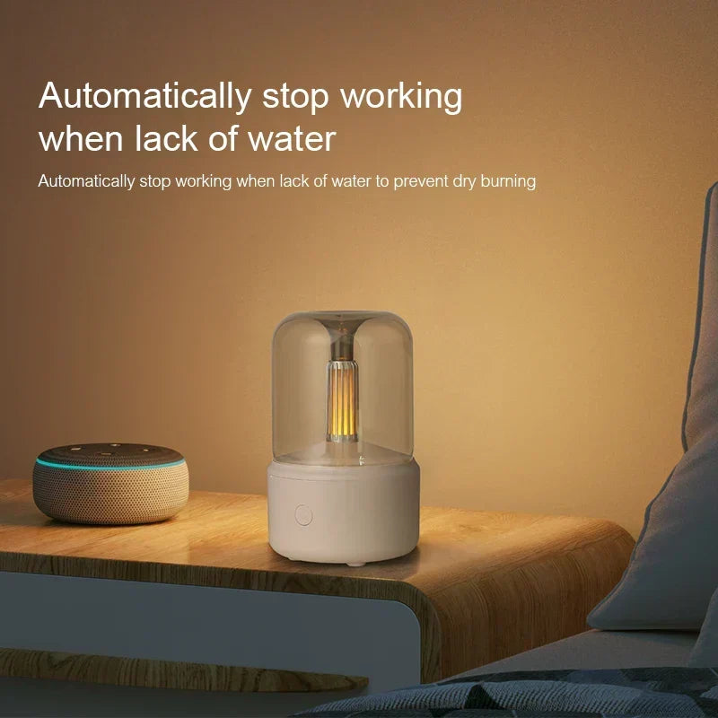 Retro Aroma Diffuser with Night Light - USB Essential Oil Air Humidifier for Home and Office