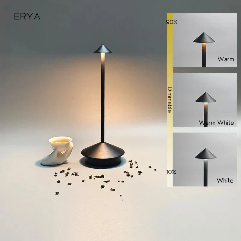 Rechargeable Table Lamp Creative Dining Room Touch Led Pina pro Table Lamp Hotel Bar Coffee Desk Lamp Decorative Desk Lamp