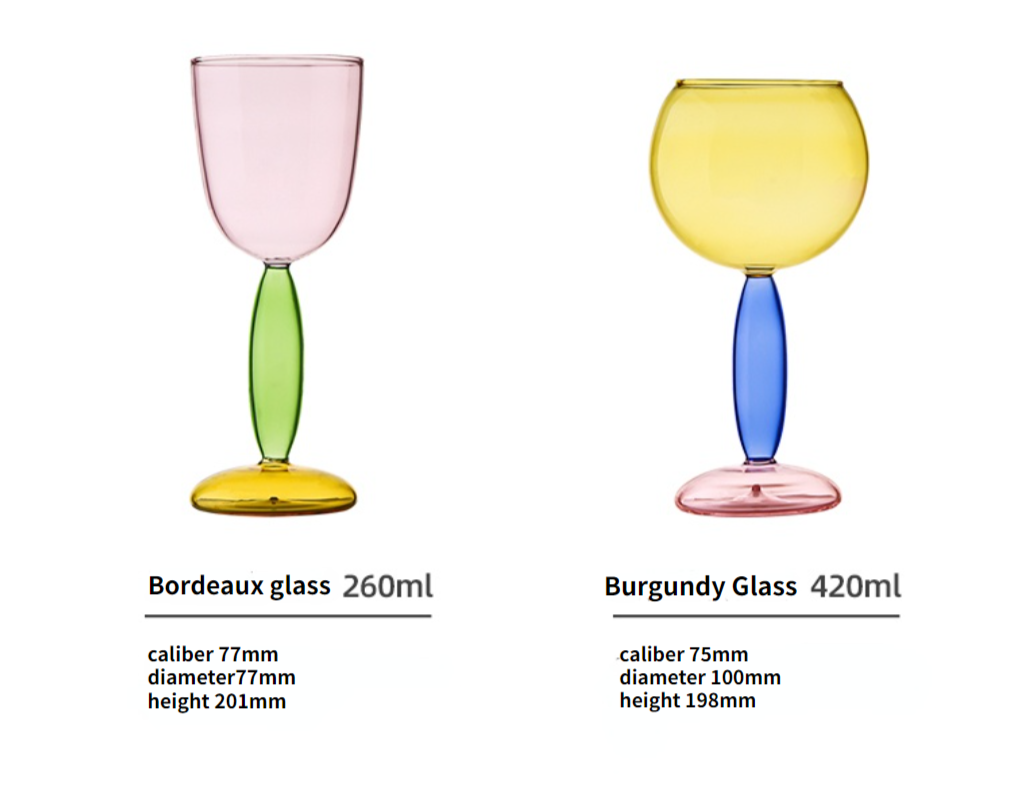 Borosilicate 3-colour Glassware - Wine Glass