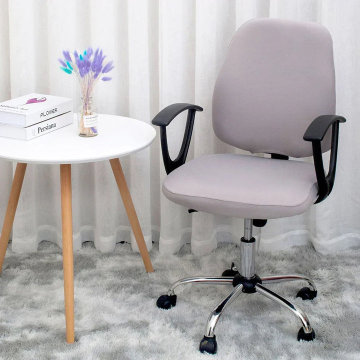 2-piece Split Office Rose Chair Covers