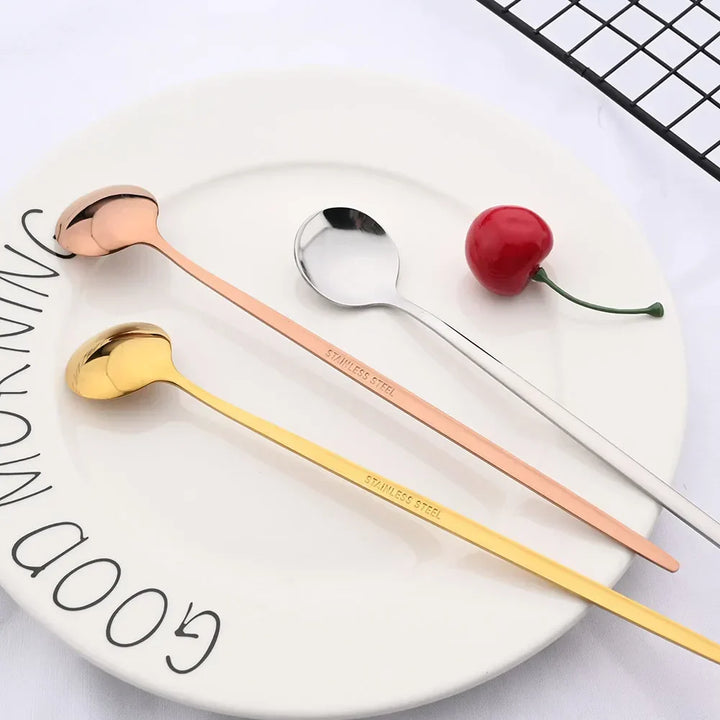 Golden 6-piece Long Handle Spoon Set