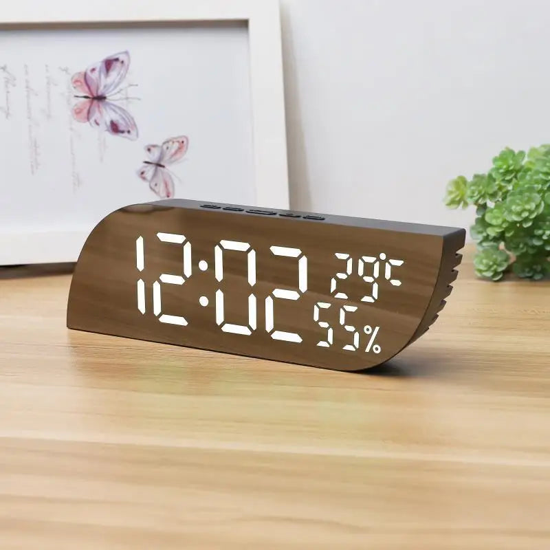 LED Digital Alarm Clock with Dual Display &amp; Unlimited Snooze