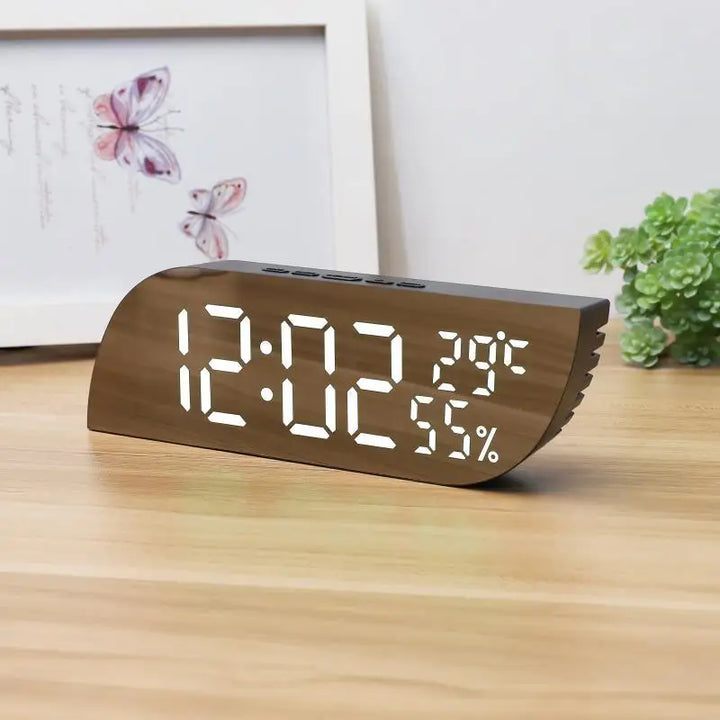 LED Digital Alarm Clock with Dual Display &amp; Unlimited Snooze