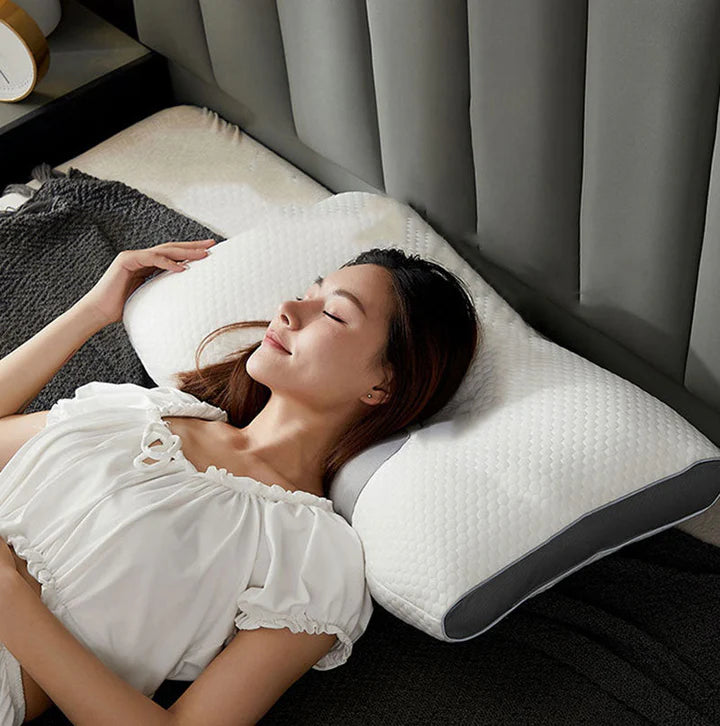 Elmvora | Hybrid Pillow for Back and Side Sleepers - Neck and Shoulder Support Pillow