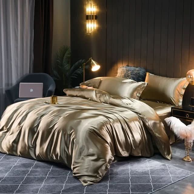 Luxurious silk duvet cover for elegant sleep comfort