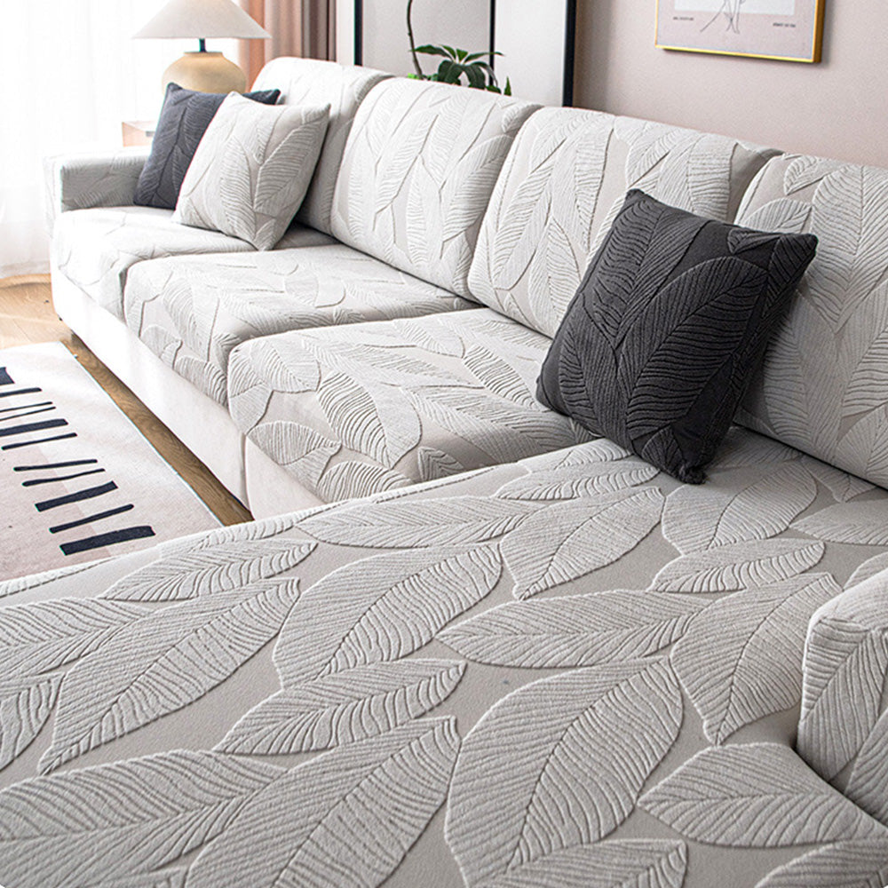 Waterproof Sofa Cover with Tropical Leaf Pattern – Elastic and Scratch Resistant – Full Protection for Sofas